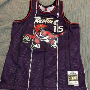 men’s legit NBA Mitchell & and Ness Vince Carter Raptors Jersey Large NEW
